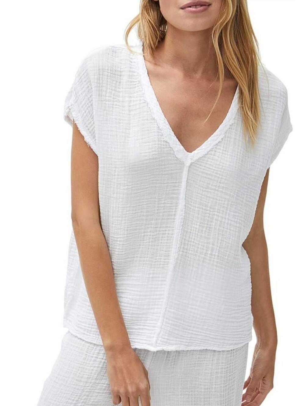 Michael Stars Draya Gauze V-neck Top Size Small, NWOT